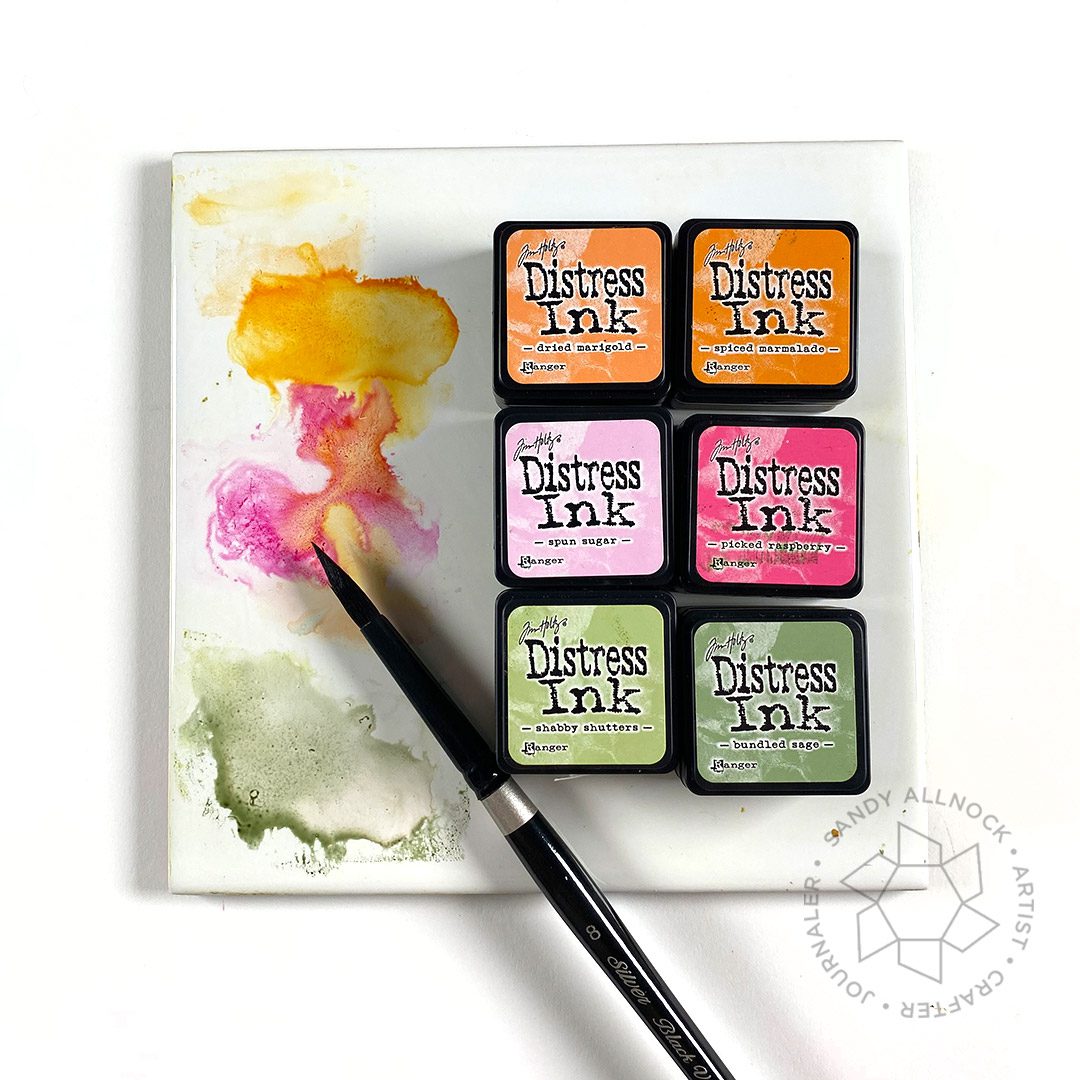 Masking - WHILE embossing (plus watercoloring with distress inks ...